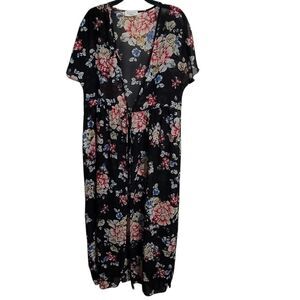 floral sheer kimino style robe